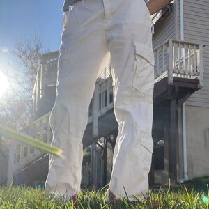 Zara White Cargo Pants